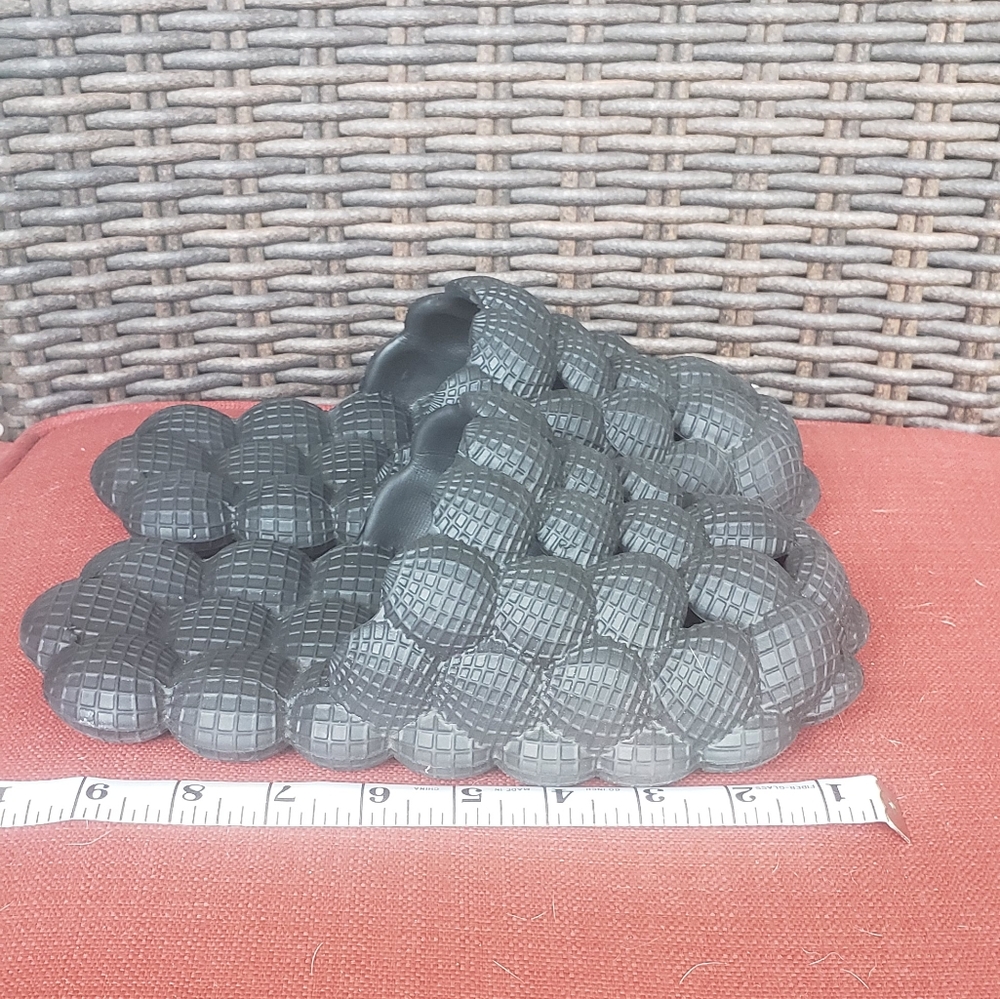 Bubble slides for kids, black color, brand KAQ, size 34/35